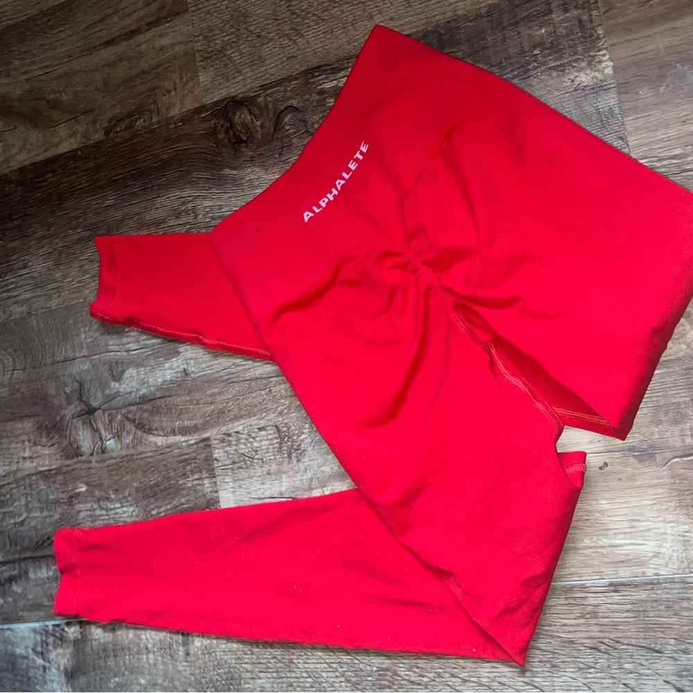 Alphalete amplify leggings xs red